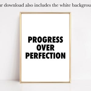 kunst aan de muur voor thuisonderwijs | vooruitgang over perfectieteken | inspirerende poster | afdrukbare muurkunst in de klas | kikiandnim | digitale afdruk afbeelding 4