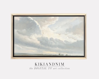 samsung frame tv art été | peinture nuage vintage | oeuvre d'art de ferme de campagne pour cadre tv | art de la télévision vintage | kikiandnim | art de la télévision numérique