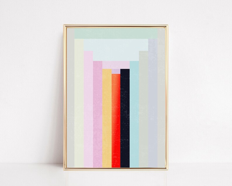 eclectic wall art | 10 wall art prints | gallery wall set | colorful wall art | mid century modern | kikiandnim | printable wall art image 4