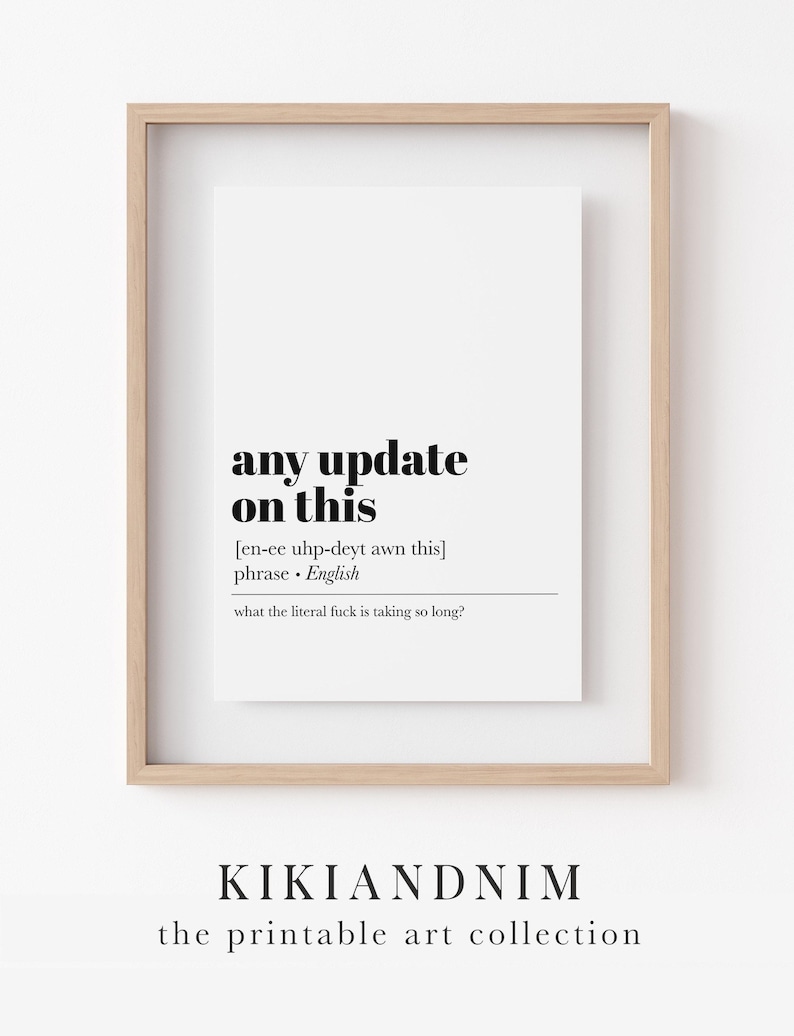 funny office decor for men | cubicle decor | funny office sign | home office wall art | office desk accessories | kikiandnim | digital print image 9