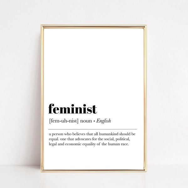 feministischer Druck | feministisches Poster | Inspirierende Wandkunst | Büro Deko für Sie | minimalistische Typografie | digitaler Download