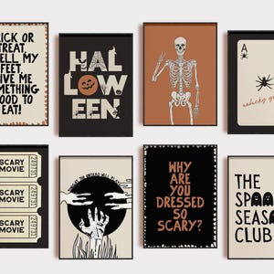 halloween printable wall art | 40 HALLOWEEN PRINTS | halloween decor | halloween prints | halloween wall decor | kikiandnim | digital prints image 3