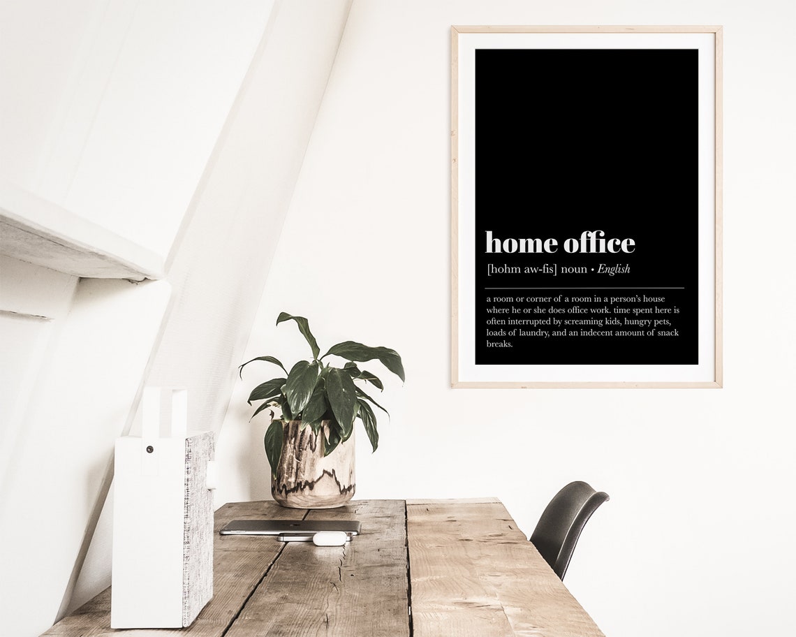 Funny office wall art home office decor work from home Etsy