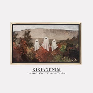 samsung frame tv art | fall art for frame tv | halloween frame tv art | vintage ghosts | the frame tv art | kikiandnim | digital download