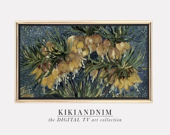 samsung frame tv art | abstract frame tv art | floral tv art | vintage art for frame tv | the frame tv art | kikiandnim | digital tv art