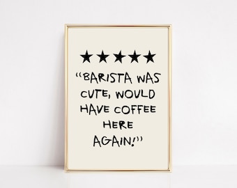 coffee wall art | coffee bar print | coffee poster | barista rating print | coffee lover gift | kitchen print | kikiandnim | digital art