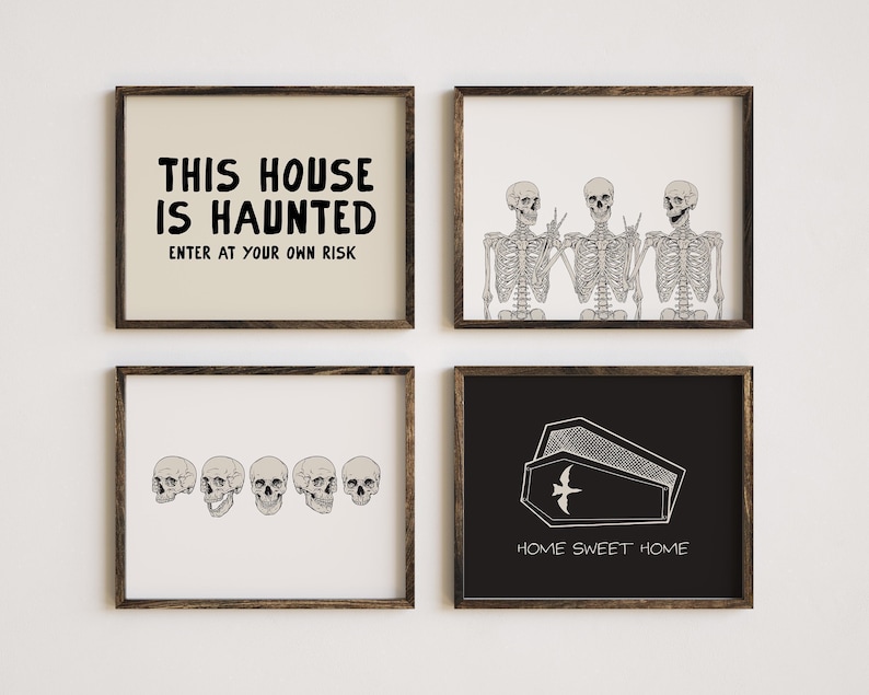 halloween printable wall art | 40 HALLOWEEN PRINTS | halloween decor | halloween prints | halloween wall decor | kikiandnim | digital prints image 7