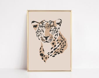 safari nursery wall art | boho nursery print | leopard wall art print | neutral nursery decor | kikiandnim | printable wall art