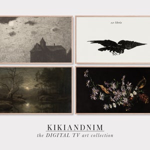 samsung frame tv art set | vintage halloween frame tv art | dark academia | moody | gothic | samsung art tv | kikiandnim | digital download
