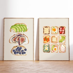impressão de brinde | cozinha bonito pôster | arte de parede de cozinha | decoração de parede de cozinha | arte de cozinha | arte de parede para café da manhã | kikiandnim | impressão digital