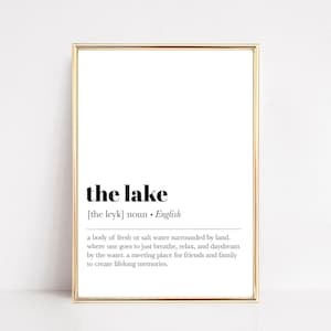 impresión de definición de lago / decoración de la casa del lago / arte de la pared de la casa del lago / regalo de la casa del lago / decoración de otoño de la casa del lago / decoración del hogar / impresión digital