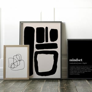 Mindset Definition Druck | Inspirierende Büro Dekoration | Minimalistische Kunst für Home Office | Motivierend Druck | KIKIANDNIM | Digitaler Download Bild 6