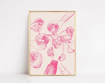 pink cheers sign | bar cart decor | bar cart print | preppy pink wall art | bar cart art | cheers print | kikiandnim | printable wall art