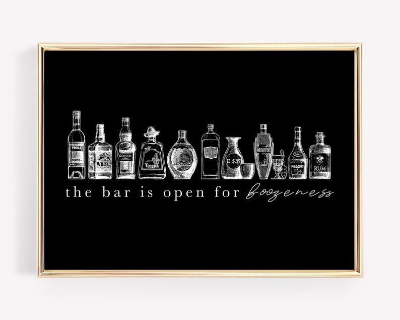 Bar Cart Prints Set of 10 PRINTABLES Alcohol Prints Bar Etsy