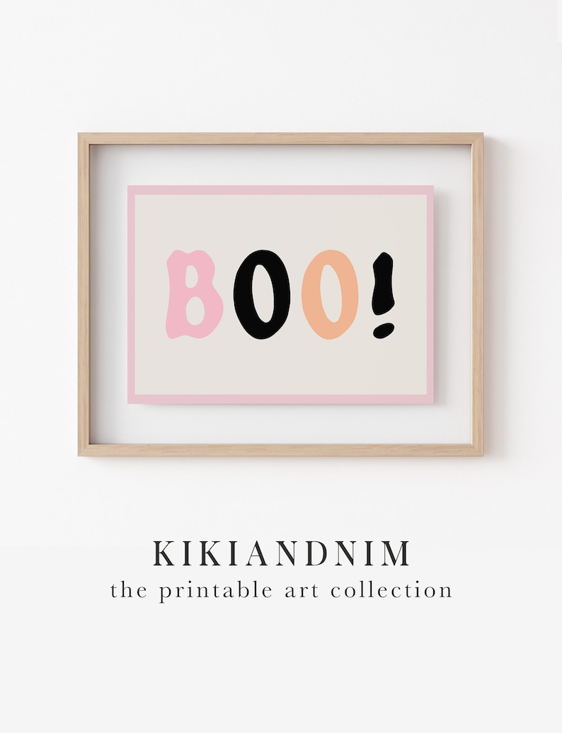 Boo Sign | Pastel Halloween Decor | Printable Halloween Sign ...