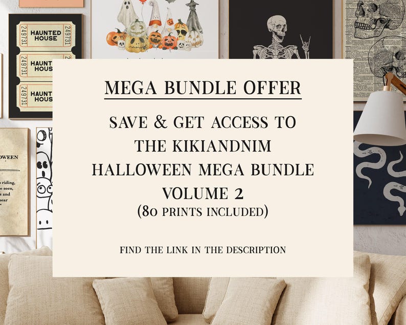 halloween kitchen prints | 6 PRINTABLES | halloween kitchen wall art | fall kitchen decor | kikiandnim | digital prints image 8