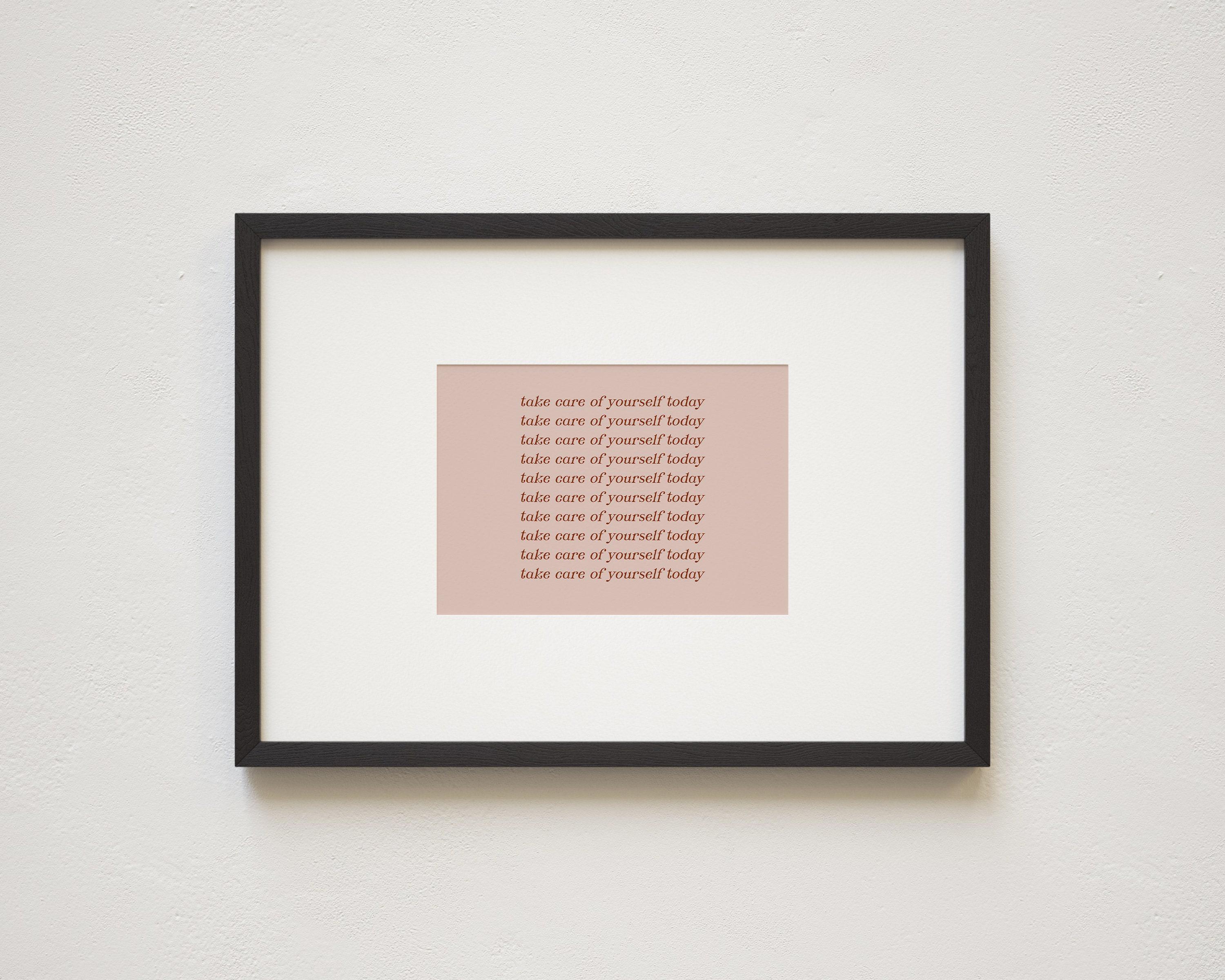 Self Care Wall Art | Typography Quote | Mental Health Art | Positive ...