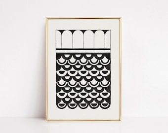 eclectic vintage wall decor | black and white wall art | vintage printable wall art | antique wall art | kikiandnim | digital download