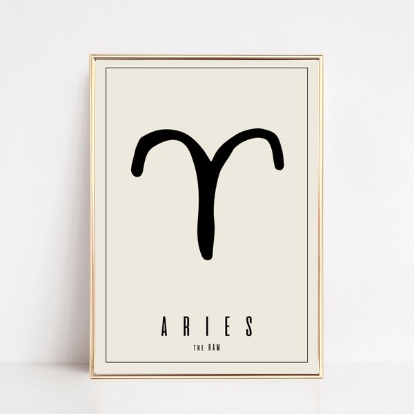 aries wall art | aries zodiac print | astrology gifts | aries art | zodiac wall art | zodiac printable | zodiac gift | instant download