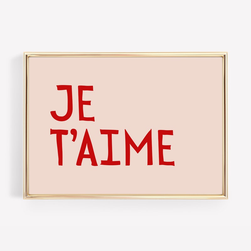 Je T'aime - Etsy