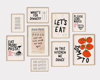 kitchen prints | 9 PRINTABLES | trendy kitchen wall art | kitchen gallery wall | kitchen decor | kitchen art | kikiandnim | digital prints