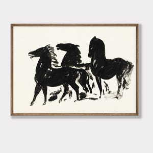 ヴィンテージ馬アートプリント | アンティーク馬エッチング | ヴィンテージ印刷可能ウォールアート | 農家の装飾 | 馬術プリント | デジタルダウンロード 画像 2