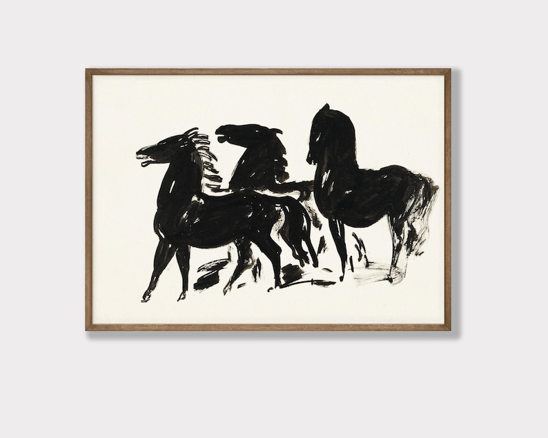 ヴィンテージ馬アートプリント | アンティーク馬エッチング | ヴィンテージ印刷可能ウォールアート | 農家の装飾 | 馬術プリント | デジタルダウンロード 画像 2