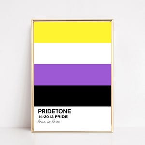 nonbinary pride print | nonbinary pride | LGBTQ poster | PRIDE printable wall art | gay art | queer art | digital download
