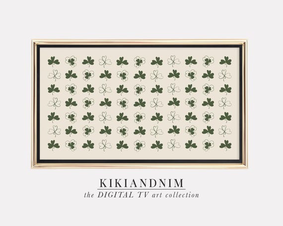 samsung frame tv art st. patricks day | shamrocks art | the frame tv art | st. patricks day decor | kikiandnim | digital download