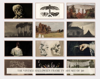 samsung frame tv art set of 30 | vintage halloween art for frame tv | the frame tv art | halloween frame tv art | fall tv art | kikiandnim