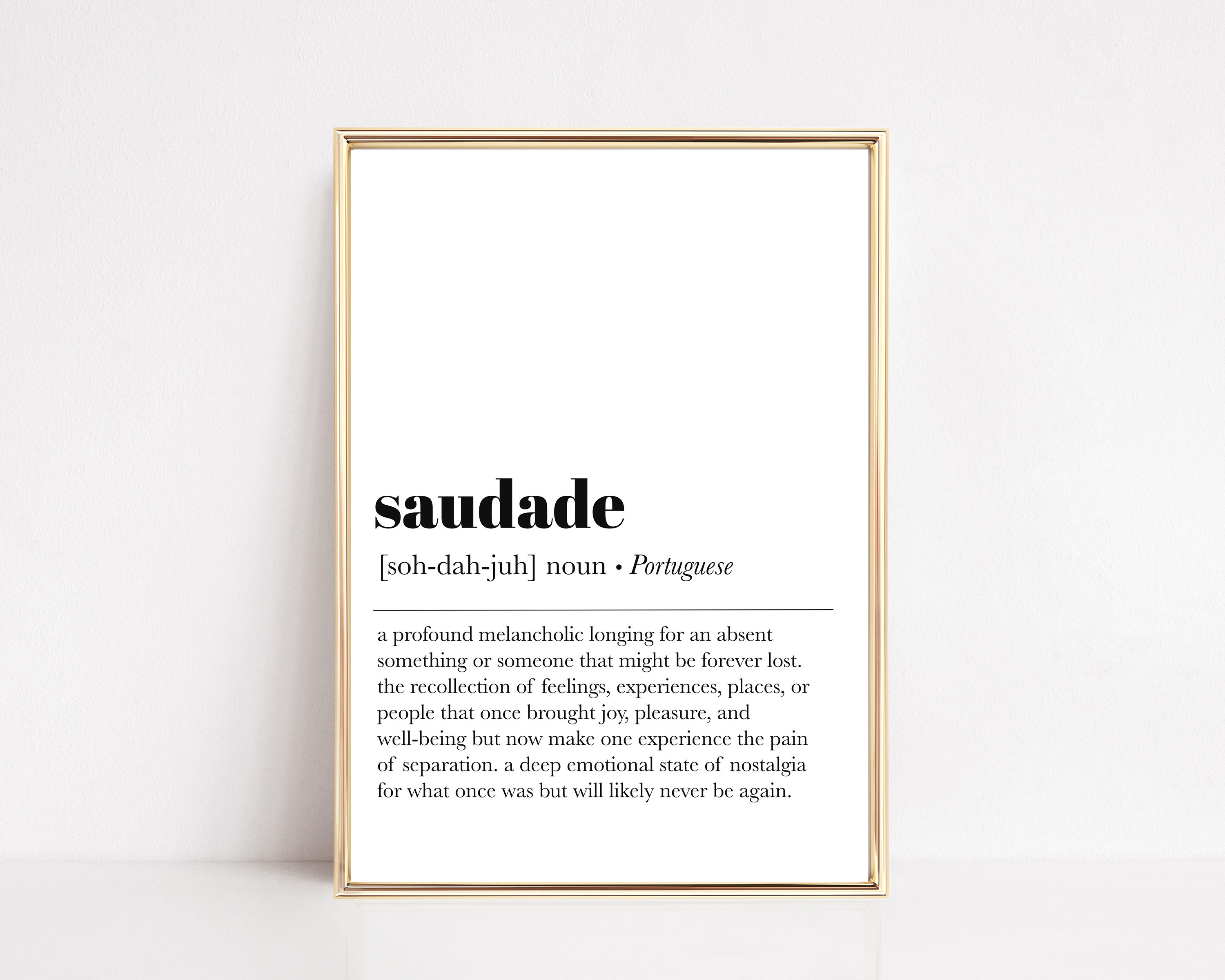 Saudade Definition In White Men's T-Shirt