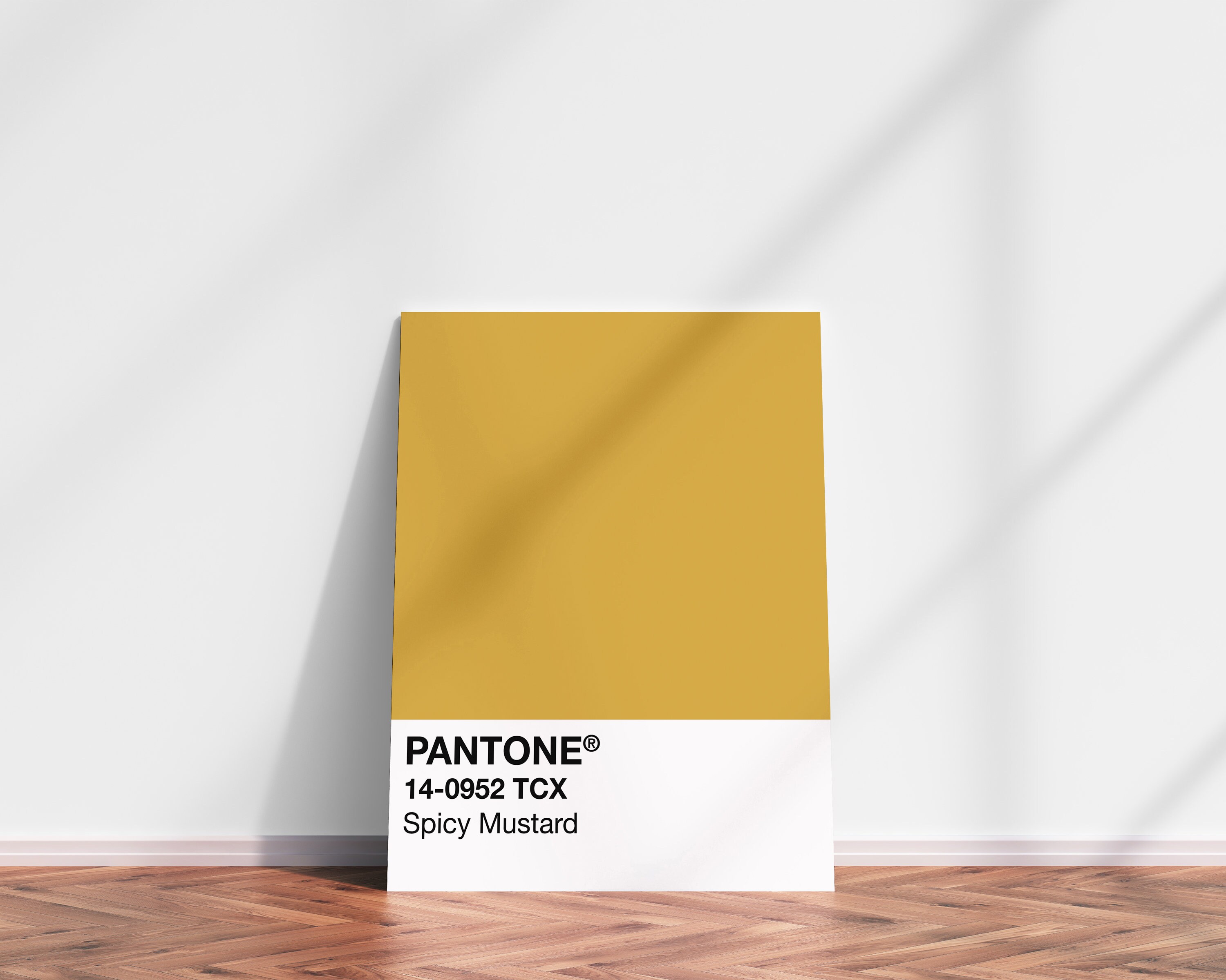 Pantone spicy mustard print mustard yellow art print Etsy