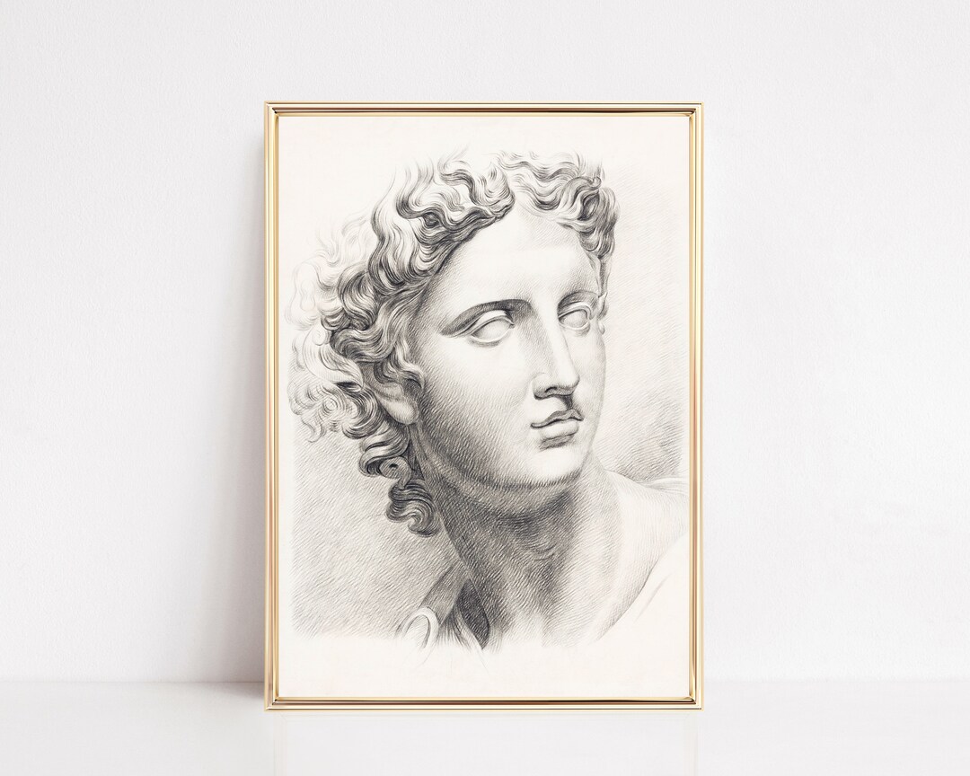 Light Academia Decor Greek Statue Wall Art Vintage Wall Art Light