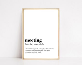 Funny Office Poster WFH art Office Wall Art Office Wall Decor Funny Office Email Kind Regards Definition Print Work From Home Print
