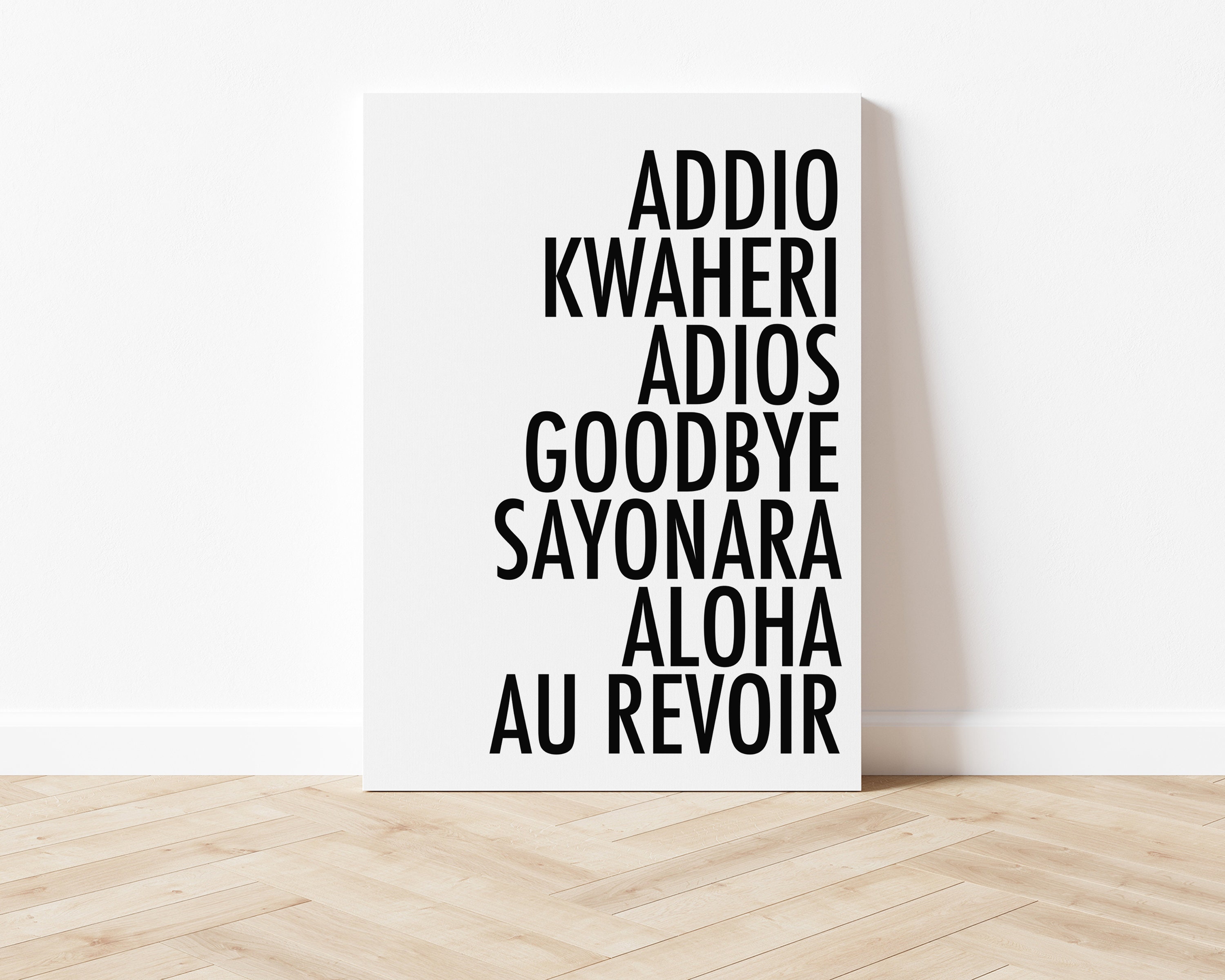 Goodbye In Different Languages Chart