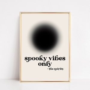 arredamento retrò di Halloween / arte da parete alla moda / arte da parete degli anni &#39;70 / solo vibrazioni spettrali / arte da parete di Halloween / arte di Halloween / kikiandnim / stampa digitale