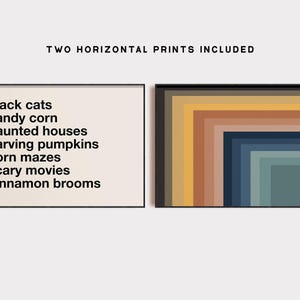 retro halloween decor | 20 HALLOWEEN PRINTABLES | halloween home decor | mid century modern prints | halloween wall art | kikiandnim image 4