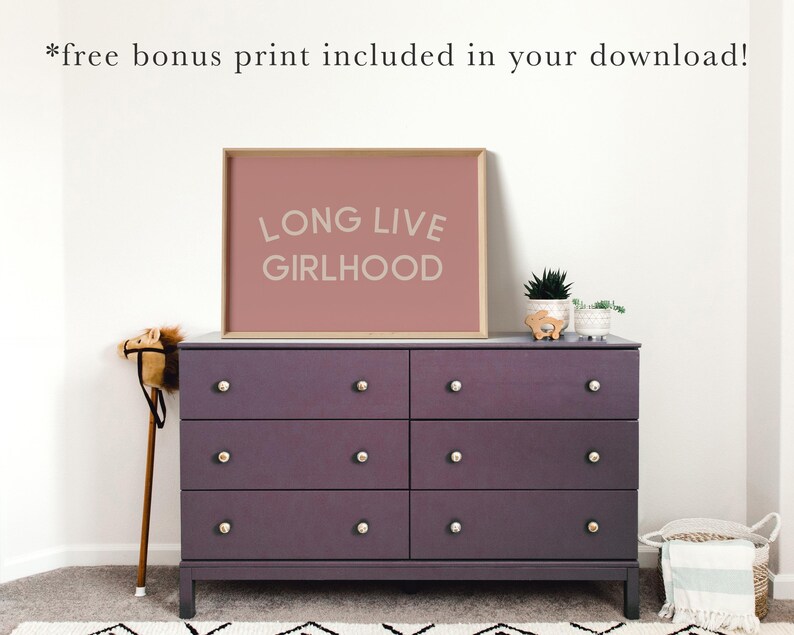 girls nursery wall art | 5 NURSERY PRINTABLES | vintage nursery prints | girl's room decor | calm nursery art | kikiandnim | digital prints image 7
