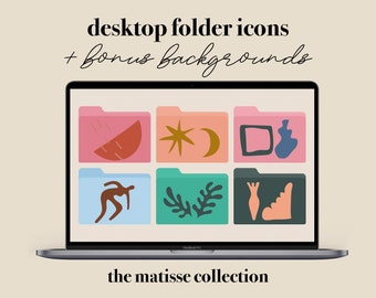 matisse folder icons for mac | desktop icons and computer background | the matisse collection | aesthetic icons | instant download for mac