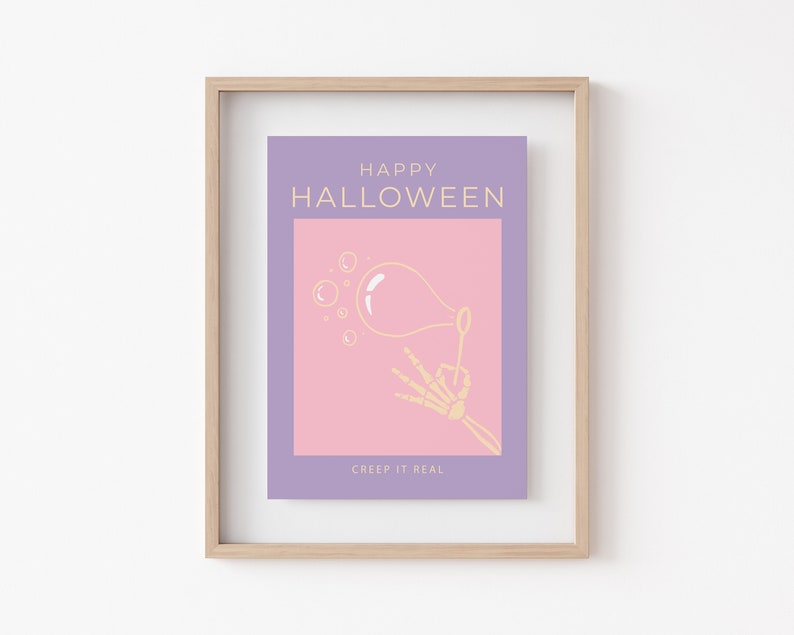 pastel halloween decor 6 pastel halloween prints cute halloween wall art pastel halloween decorations kikiandnim digital prints image 6