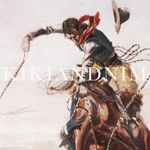 vintage cowboy art | southwestern decor | western wall art | horse print | western decor | rustic wall art | kikiandnim | digital art print image 3