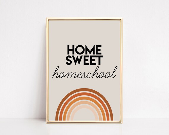 Home sweet homeschool printable home sweet homeschool sign | Etsy