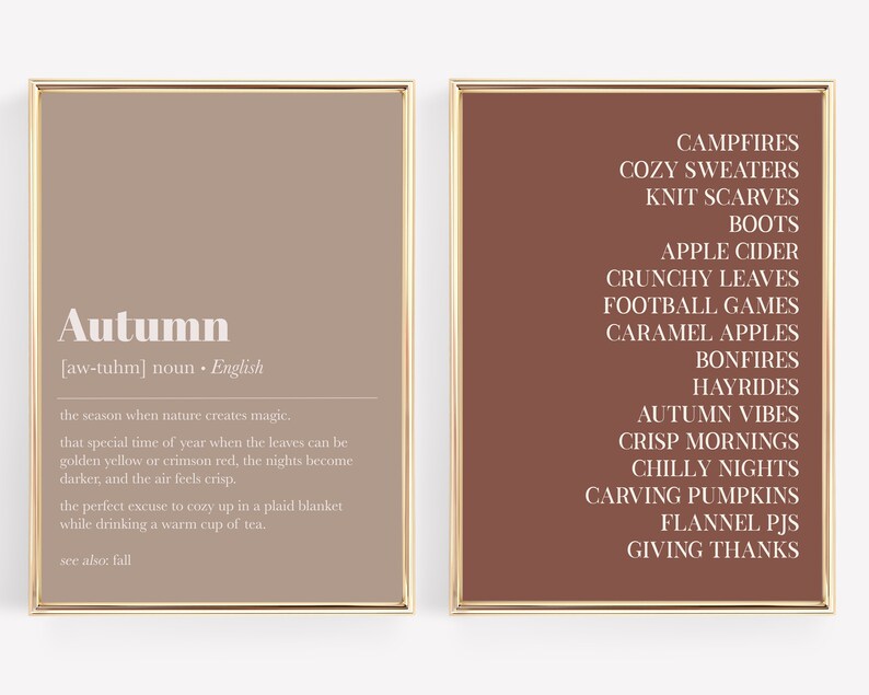 Fall Gallery Wall Set | Set of 10 PRINTABLES | Fall Prints | Fall Wall ...