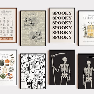 halloween decor | 20 HALLOWEEN PRINTS | halloween wall art | spooky decor | halloween home decor | halloween gallery wall | kikiandnim