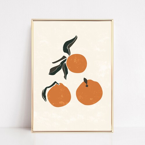 Oranges Art Print Instant Download Fruit Wall Art Orange Etsy