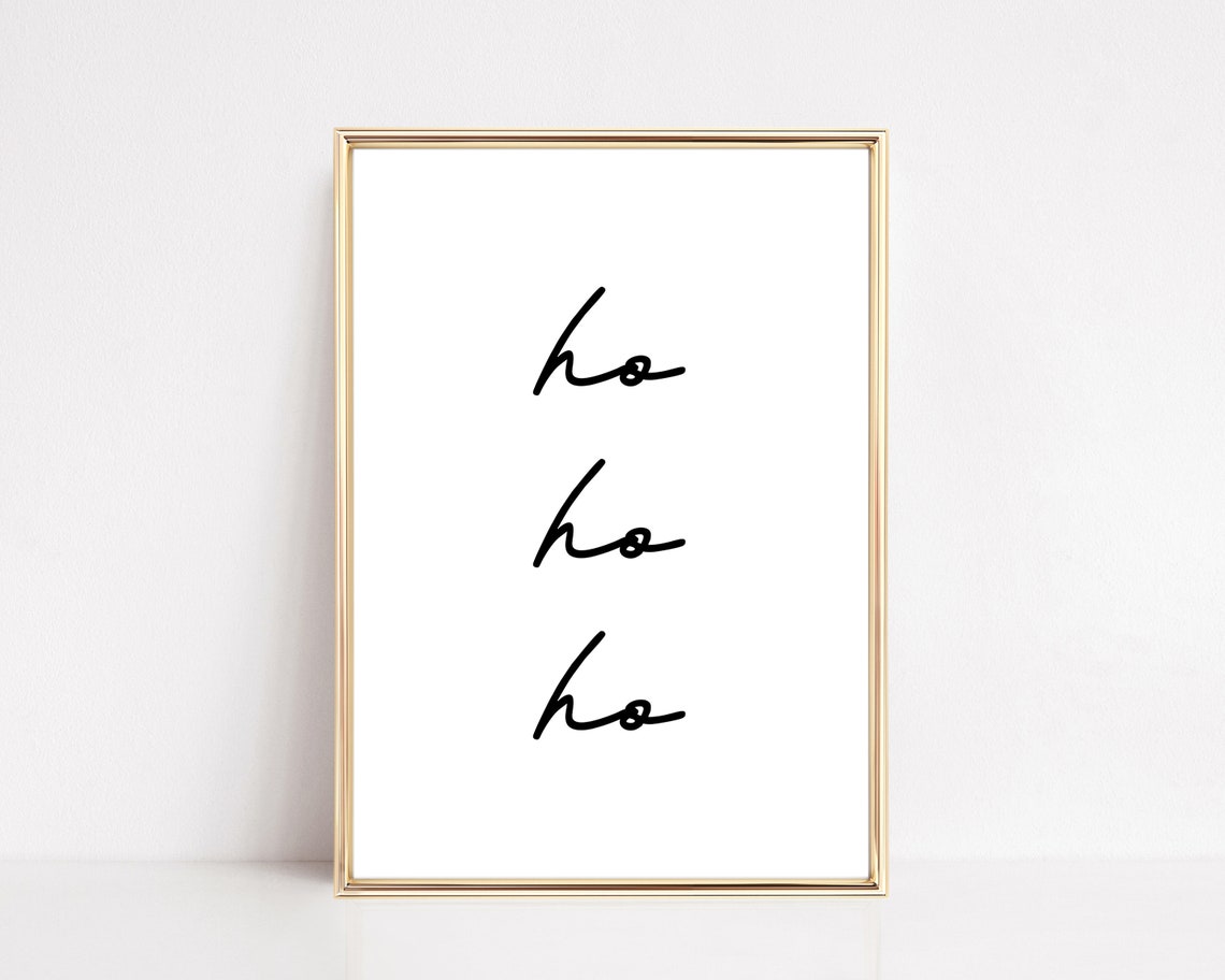 Ho Ho Ho Print Christmas Printable Wall Art Christmas - Etsy