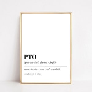 cubicle decor | office wall art | home office decor | pto prepare the others | definition print | office wall decor | digital download