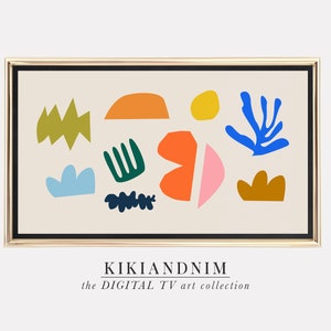 samsung frame tv art | colorful abstract frame tv art | modern samsung art tv | abstract tv art | kikiandnim | digital download