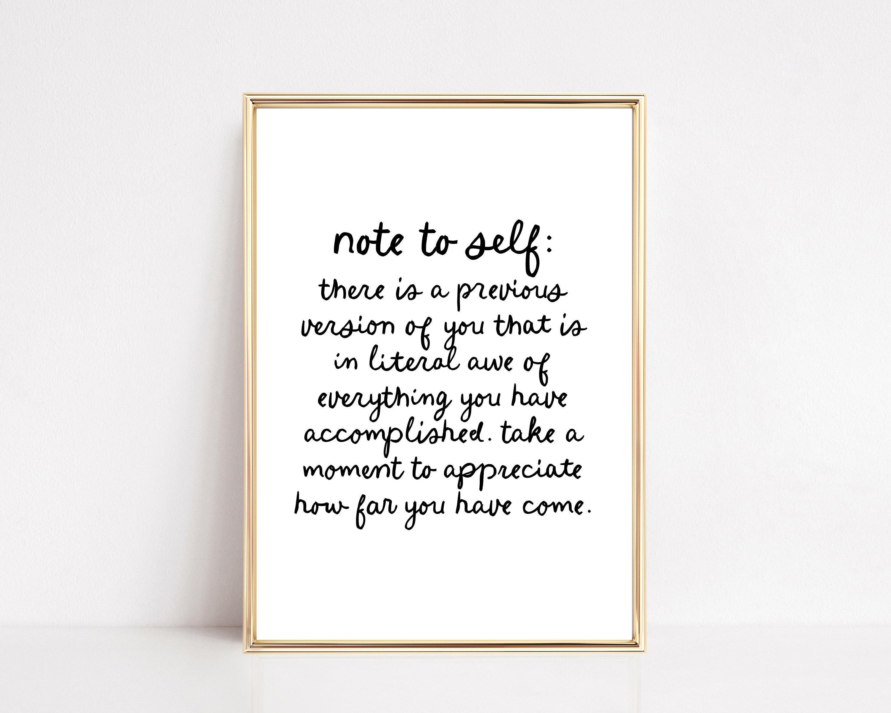 Affirmation Note to Self Print | Minimalist Mental Health Art ...