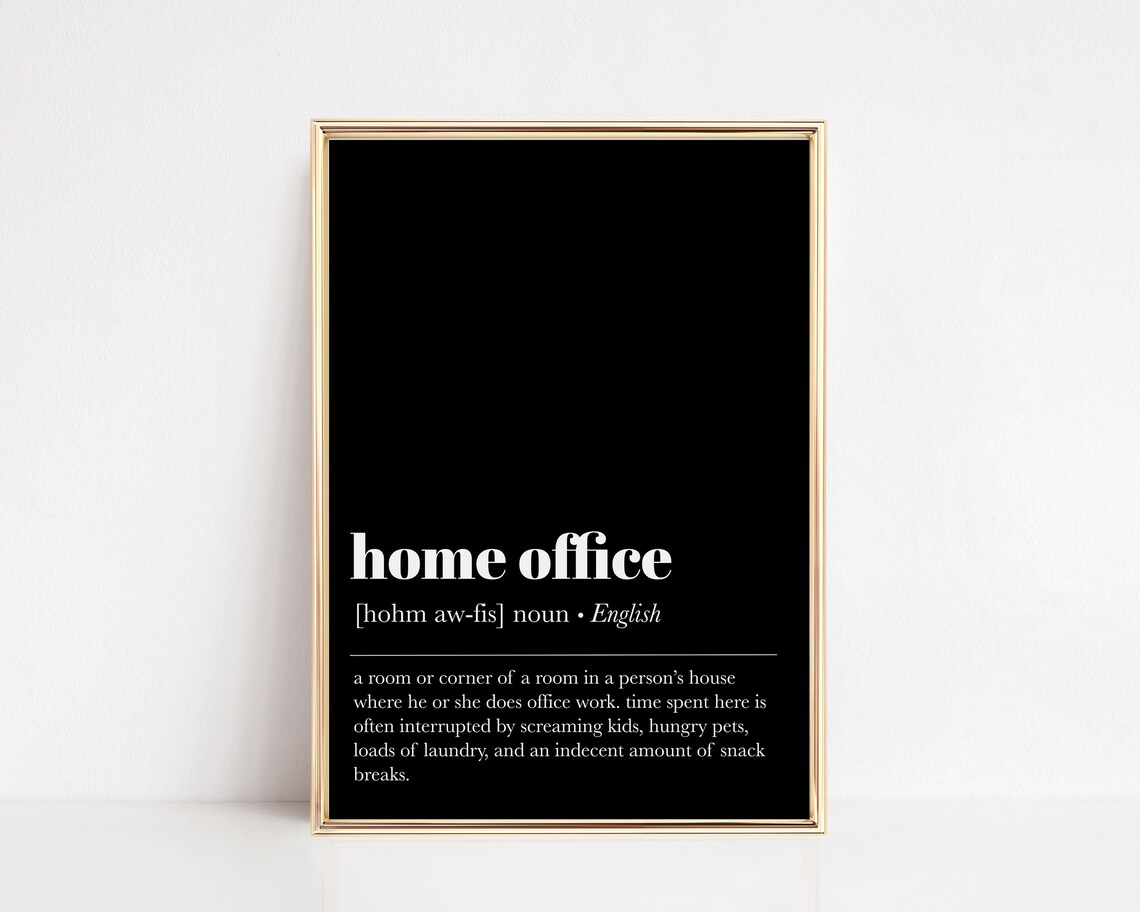 Funny office wall art home office decor work from home | Etsy